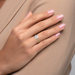Load image into Gallery viewer, Asscher Milgrain Engagement Ring