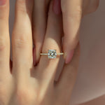 Load image into Gallery viewer, 1ct Cushion Moissanite Ring