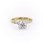 Load image into Gallery viewer, Round Moissanite Pave Ring