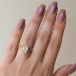 Load image into Gallery viewer, 1.50 CT Elongated Cushion Cut Petite Pave Moissanite Diamond Engagement Ring