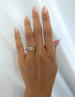 Load image into Gallery viewer, 2.0CT Oval Cut Moissanite Unique Pave Diamond Engagement Ring