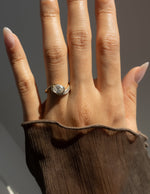 Load image into Gallery viewer, 2.0CT Oval Cut Moissanite Unique Pave Diamond Engagement Ring