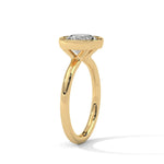 Load image into Gallery viewer, 1.0CT Round Diamond Moissanite Bezel Engagement Ring