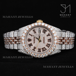 Load image into Gallery viewer, Date Just Automatic Movement Moissanite Diamond Dial Hip Hop Watch
