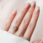 Load image into Gallery viewer, Round Moissanite Engagement Ring