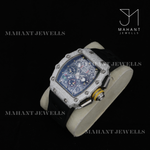 Load image into Gallery viewer, Bling Bling VVS Moissanite Black Strap Branded Watch