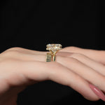 Load image into Gallery viewer, 1.50 CT Elongated Cushion Cut Solitaire Moissanite Diamond Engagement Ring