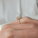 Load image into Gallery viewer, 1.50 CT Pear Cut Solitaire Moissanite Diamond Engagement Ring