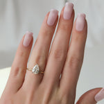 Load image into Gallery viewer, 1.50 CT Pear Cut Solitaire Moissanite Diamond Engagement Ring