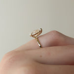 Load image into Gallery viewer, 1.50 CT Pear Cut Cigar Moissanite Diamond Engagement Ring