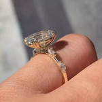 Load image into Gallery viewer, 3.5 CT Pear Cut Moissanite Engagement Ring 14K Solid Gold Ring For Her Perfect For Gift