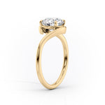 Load image into Gallery viewer, 1.0CT Princess Diamond Moissanite Bypass Engagement Ring
