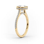 Load image into Gallery viewer, 1.50CT Round Cut Hidden Halo Bezel Moissanite Diamond Engagement Ring