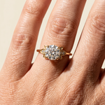 Load image into Gallery viewer, 3.50 CT Round Cut Cluster Moissanite Diamond Engagement Ring