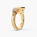 Load image into Gallery viewer, 4.0CT Dutch Marquise Diamond Moissanite Five Stone Vintage Engagement Ring