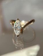 Load image into Gallery viewer, 2.0CT Marquise Cut Moissanite Unique Engagement Ring