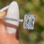 Load image into Gallery viewer, 2.5 CT Radiant Cut Moissanite Unique Engagement Ring