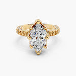 Load image into Gallery viewer, 5.0CT Marquise Diamond Moissanite Milgrain Engagement Ring