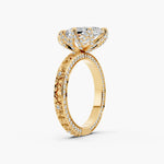 Load image into Gallery viewer, 5.0CT Marquise Diamond Moissanite Milgrain Engagement Ring