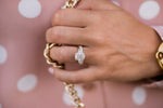 Load image into Gallery viewer, 2.0 CT Elongated Cushion Three Stone Moissanite Diamond Engagement Ring