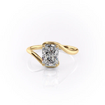 Load image into Gallery viewer, 2.0CT Radiant Cut Moissanite Diamond Bypass Engagement Ring