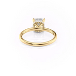 Load image into Gallery viewer, 1.0CT Cushion Moissanite Diamond Hidden Halo Solitaire Engagement Ring