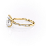 Load image into Gallery viewer, 1.0CT Pear Diamond Moissanite Pave Engagement Ring