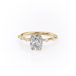 Load image into Gallery viewer, 1.50 CT Elongated Cushion Cut Petite Pave Moissanite Diamond Engagement Ring