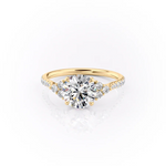 Load image into Gallery viewer, 1.50 CT Round Cut Moissanite Diamond Cluster Pave Engagement Ring