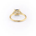 Load image into Gallery viewer, 1.0CT Princess Diamond Moissanite Cluster Pave Engagement Ring