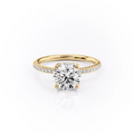 Load image into Gallery viewer, 1.0 CT Round Diamond Lab Grown Pave Engagement Ring