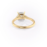 Load image into Gallery viewer, 1.0CT Princess Diamond Moissanite Three Stone Engagement Ring