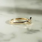 Load image into Gallery viewer, 1.0CT Half Bezel Set Radiant Cut Lab Grown Diamond Solitaire Engagement Ring