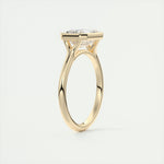 Load image into Gallery viewer, 2 CT East West Emerald Bezel Solitaire Moissanite Engagement Ring