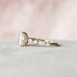 Load image into Gallery viewer, 2.5 CT Elongated Cushion Cut Moissanite Hidden Halo Engagement Ring