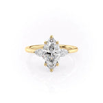 Load image into Gallery viewer, Marquise Three Stone Engagement Ring Lab Grown Diamond Promise Ring for Women