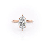 Load image into Gallery viewer, 3 CT Marquise Lab Grown Pave With Halo Engagement Ring