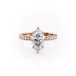 Load image into Gallery viewer, 3 CT Marquise Lab Grown Halo Engagement Ring