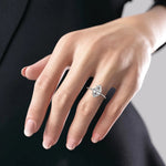 Load image into Gallery viewer, 3 CT Marquise Lab Grown Pave With Halo Engagement Ring