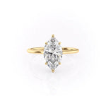 Load image into Gallery viewer, 2.50 CT Marquise Cut Moissanite Diamond Halo Solitaire Engagement Ring