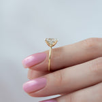 Load image into Gallery viewer, 2 CT Oval Cut Moissanite Solitaire Diamond Ring