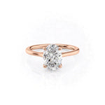 Load image into Gallery viewer, 2.5 CT Oval Cut Moissanite Solitaire Diamond Ring