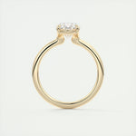 Load image into Gallery viewer, 2 CT Oval Flush Stacking Low Profile Solitaire Moissanite Engagement Ring