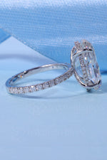 Load image into Gallery viewer, 2.50 CT Oval Cut Hidden Halo Moissanite Engagement Ring