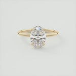 Load image into Gallery viewer, 2 CT Oval Flush Stacking Low Profile Solitaire Moissanite Engagement Ring