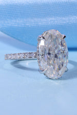Load image into Gallery viewer, 2.50 CT Oval Cut Hidden Halo Moissanite Engagement Ring