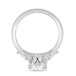 Load image into Gallery viewer, 3.50 CT Oval Cut Three Stone Moissanite Engagement Ring in 14K White Gold