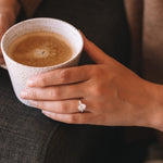 Load image into Gallery viewer, 3.50 CT Oval Cut Three Stone Moissanite Engagement Ring in 14K White Gold