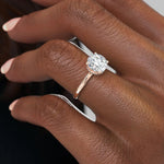 Load image into Gallery viewer, 2.5 CT Round Cut Hidden Halo Moissanite Diamond Ring