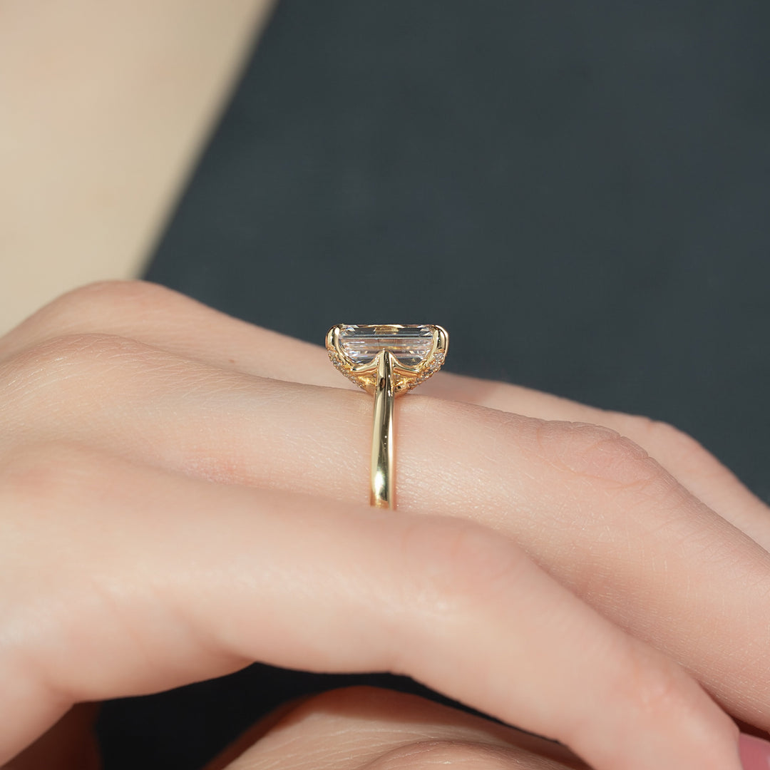 Emerald Diamond Engagement Ring